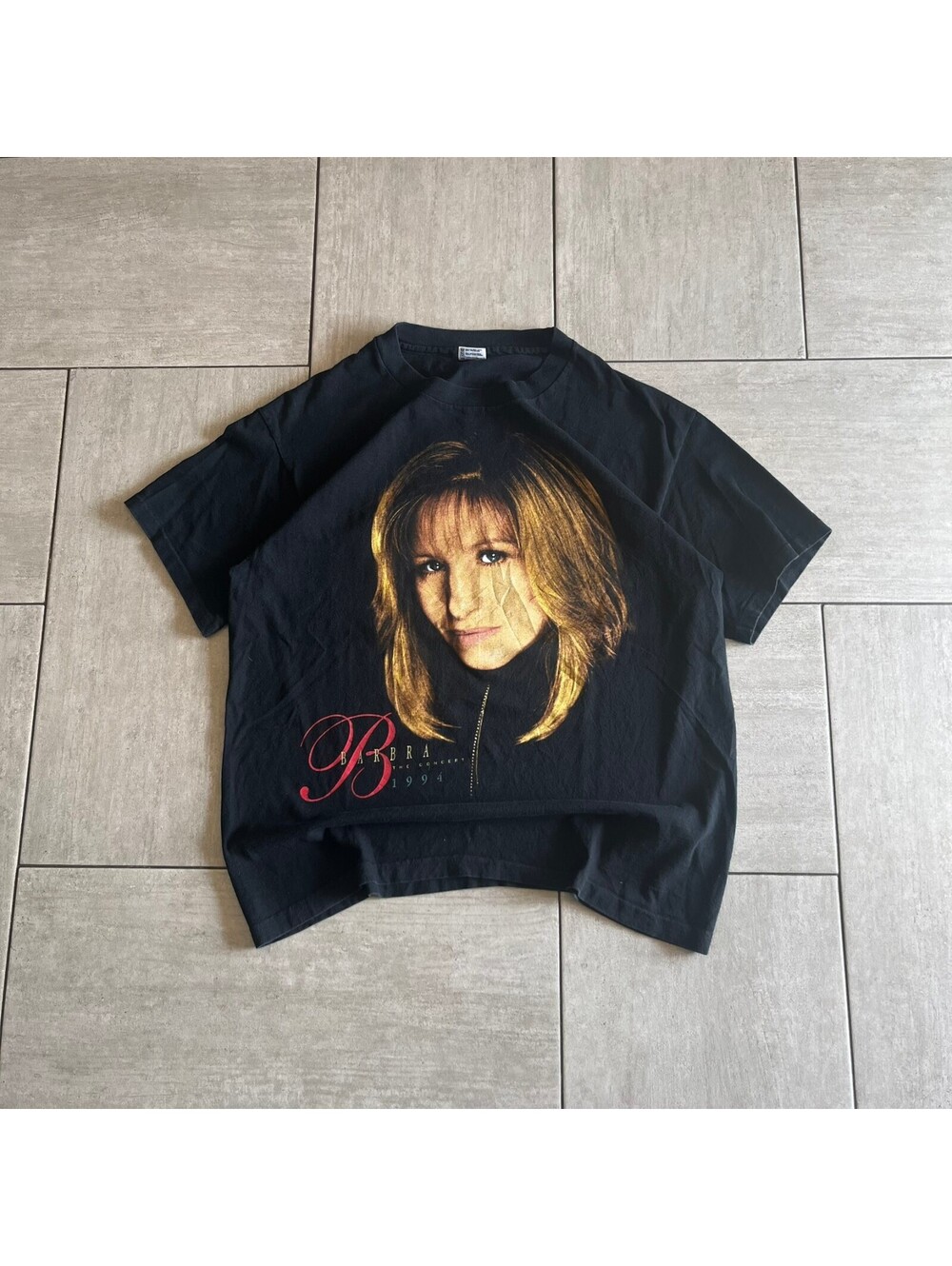 Anvil XL Black Vintage Barbara Streisand Concert Graphic Tee